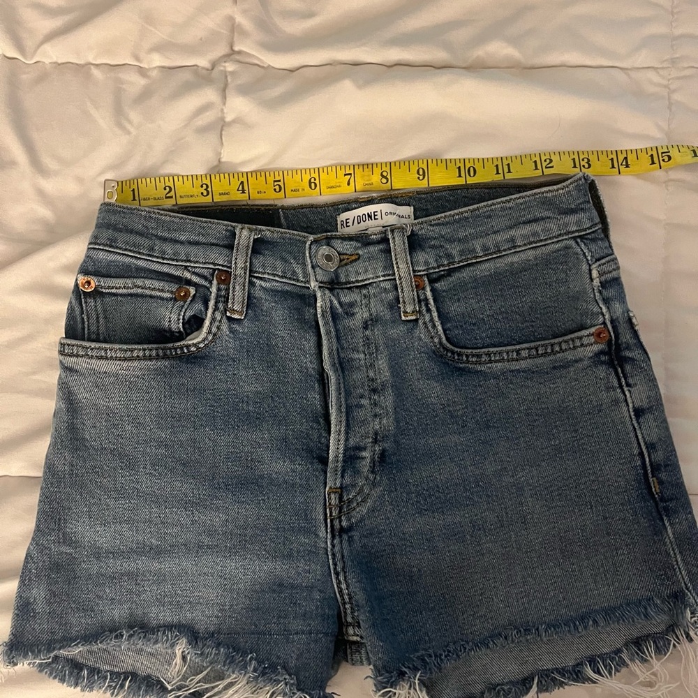 RE/DONE Blue Denim Shorts